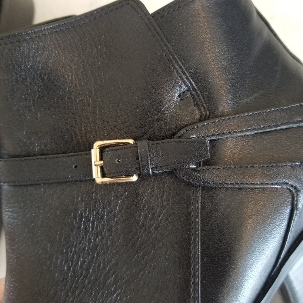 Cole Haan Women's Etta Bootie ll Ankle Boot Black Leather Buckle Zip up NWT 8.5 - Picture 5 of 11